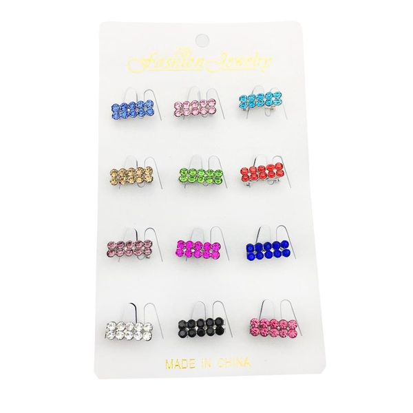 

pins, brooches 2021 fashion rhinestone small safety muslim hijab pins 12pcs women lapel cloth jewelry accessories, Gray