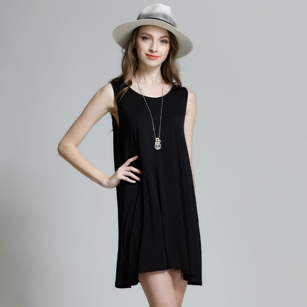 

big yards dresses fashion fat sister large women's 2021 summer versatile thin modal vest