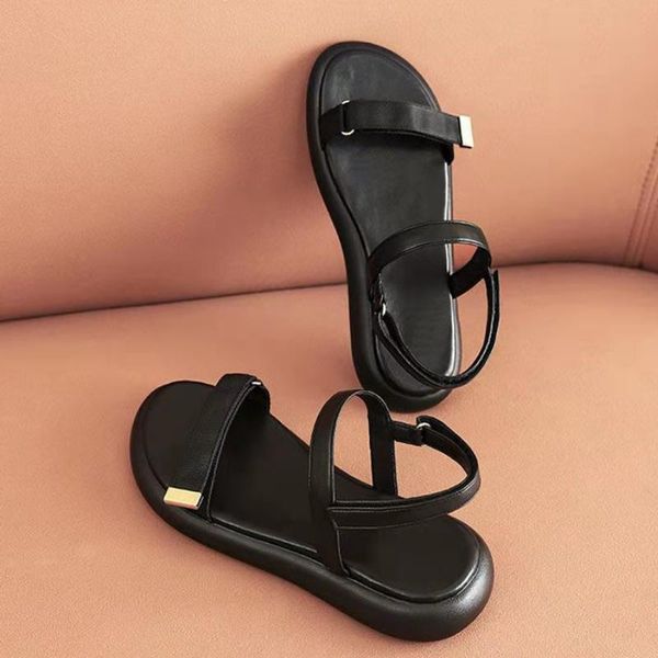 

sandals 2021 summer fashion women flat shoes outdoor breathable lightweight sandal casual beach, Black