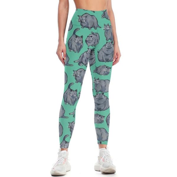 

yoga outfit cat leggings wholesale pattern pants cute teenagers high waist gym