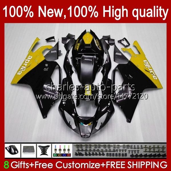 Carrozzeria per Aprilia Mille giallo nero RV60 RSV 1000 R 1000R 1000RR RSV1000R 04-06 Corpo 11No.123 RSV-1000 RSV1000RR 2004 2005 2006 RSV1000 R RR 04 05 06 Kit carenatura moto