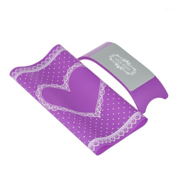 

set washable silicone hand pillow & foldable table mat nail art cushion holder pad arm rest manicure tool white1, Silver