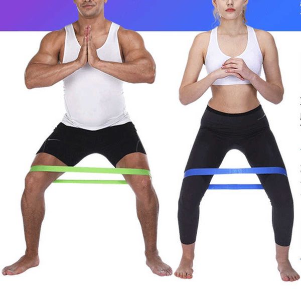 5 colori Elastici per resistenza allo yoga Attrezzature per il fitness all'aperto per interni 0,35 mm-1,1 mm Pilates Allenamento sportivo Allenamento Fasce elastiche H1026