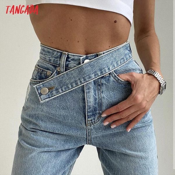 

fashion long pants trousers with womens jean belt pockets buttons denim pp05, Blue