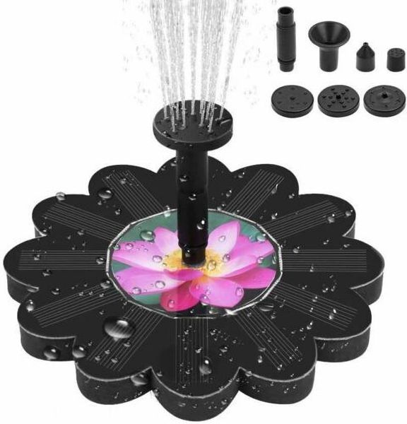 

bird bath fountain solar powered water pump floating outdoor fish pond garden pool decorations