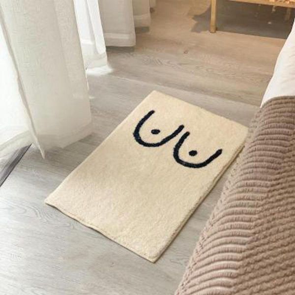 

carpets european-style creative abstract non-slip water-absorbing floor mat fun bathroom door machine washable foot