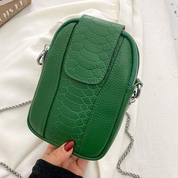 

evening bags genuine leather bucket shoulder bag mobile phone handbag mini retro crossboby women and coin purse