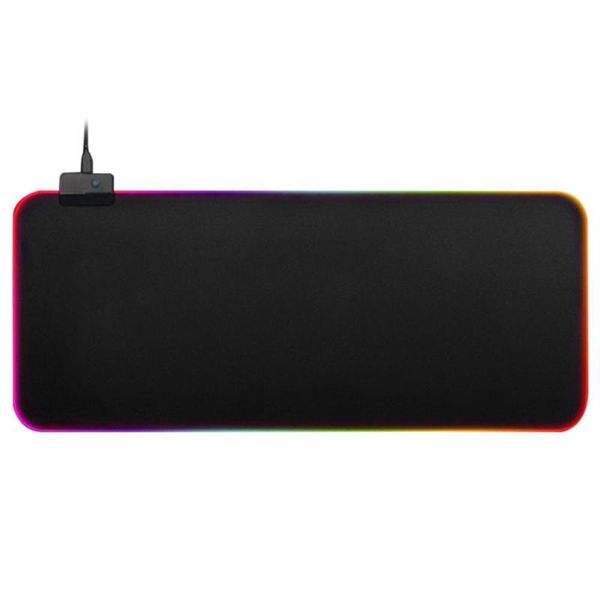 

mouse pads & wrist rests rgb glowing oversized game pad usb colorful luminous computer keyboard mat press 3 seconds light to turn on and off