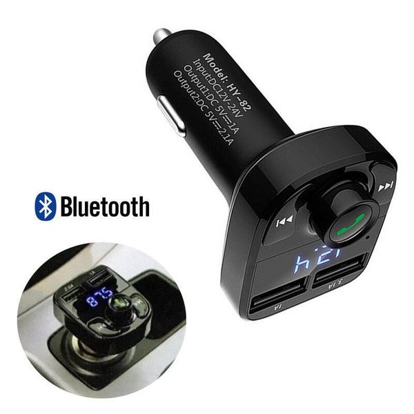 X8 Trasmettitore FM Modulatore ausiliario Kit vivavoce Bluetooth Audio Lettore MP3 con carica rapida 3.1A Caricabatteria per auto Dual USB Accessorie 2022