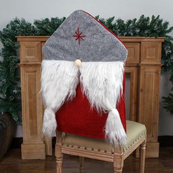 

chair covers christmas cover gnome santa back slipcover for dining room el banquet home xmas party