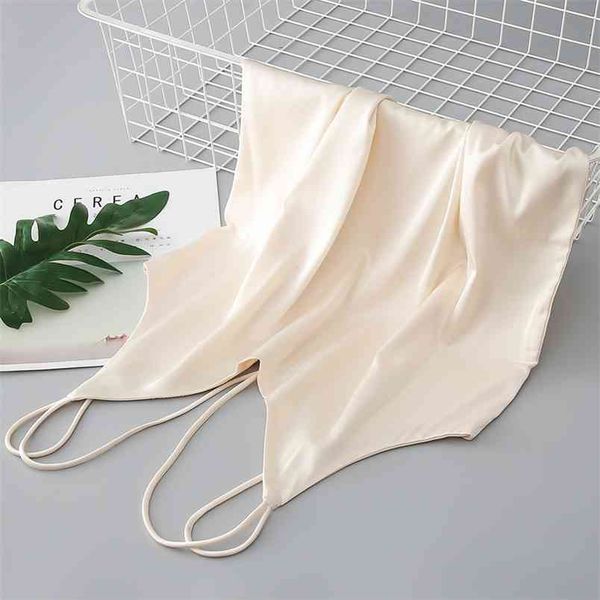 

wwenn summer satin silk tank female strap basic spaghetti women sleeveless camisole camis vest black white 210507