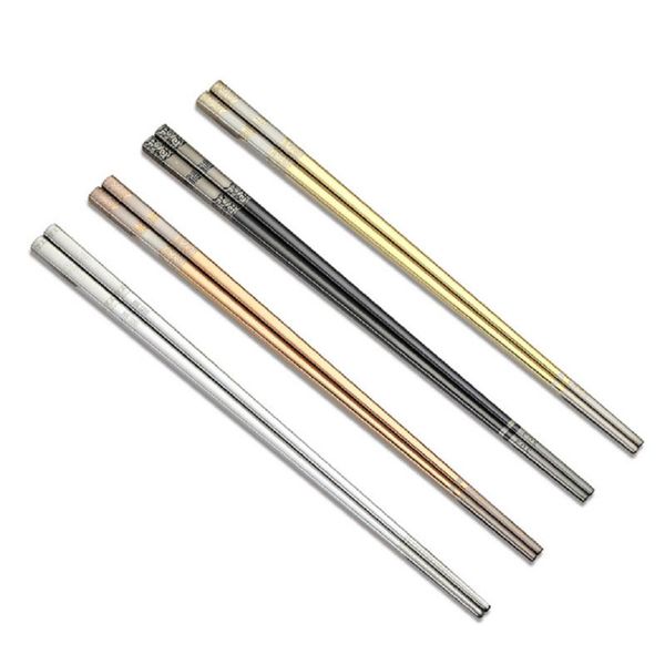 

chopsticks stainless steel anti-rolling luxury laser engraving korean hollow fortune chopstick exquisite gift tableware