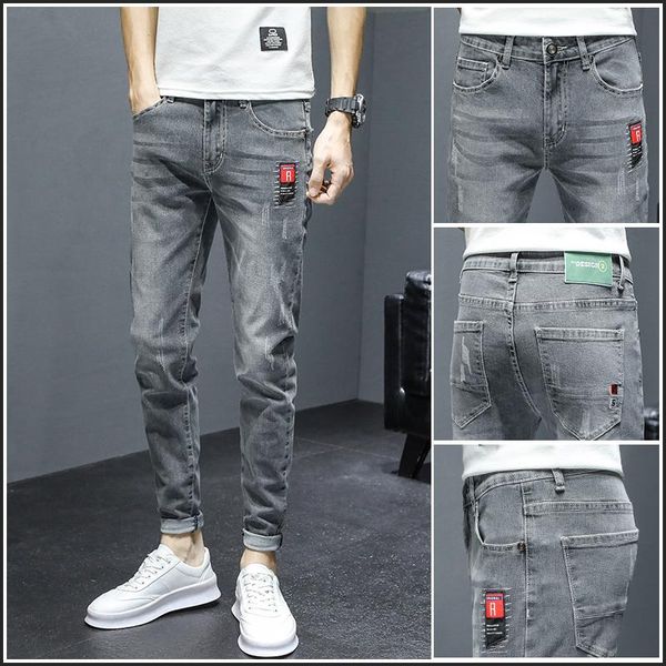 

men's jeans 2021 men classic jean denim overall pants mens trousers, Blue