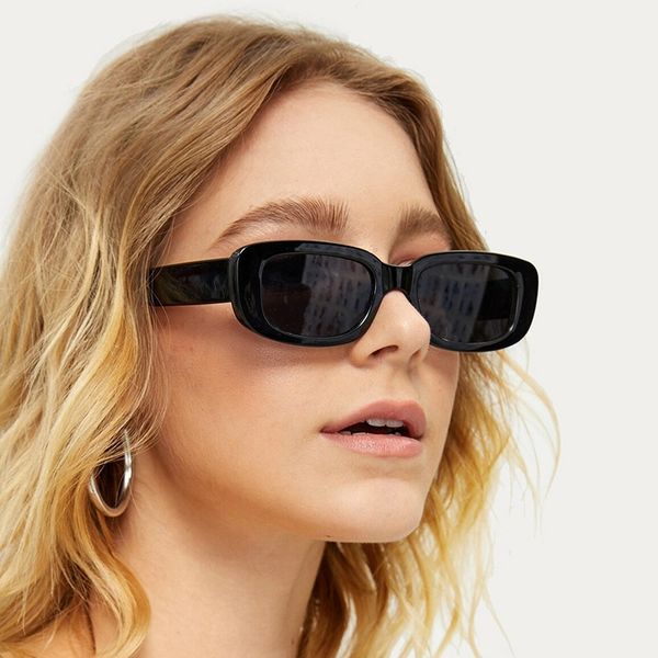 

cooyoung 2020 rectangle sunglasses women brand designer tight frame glasses pink leopard smalll sunglasses glasses wholesale, Silver