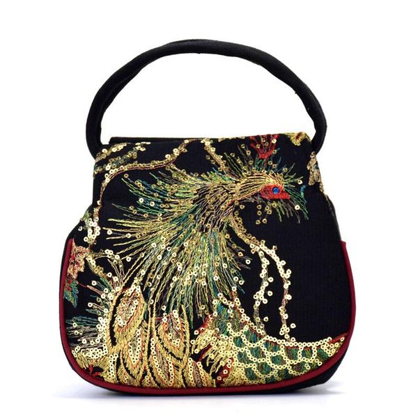 

other arts and crafts ethnic style embroidered handbag hand-embroidered peacock embroidery mini ladies bohemian retro sp0240