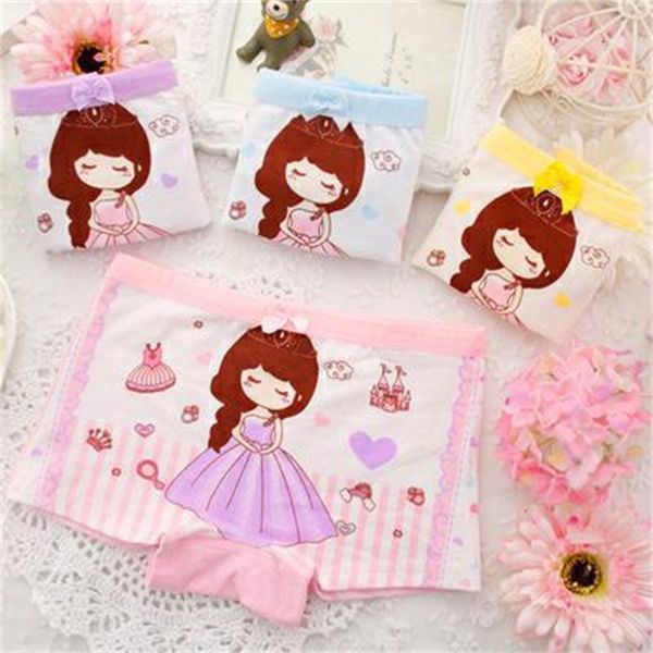 

4pcs/lot cartoon panties cotton short pants girls' underwear suit 2-10years 2558 q2, Camo
