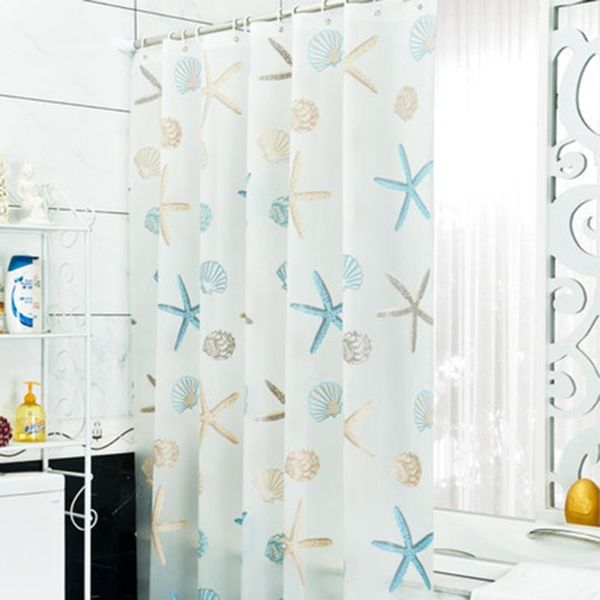 

shower curtains 300x200cm curtain waterproof bathroom with hooks peva starfish printed bath 6 size high quality