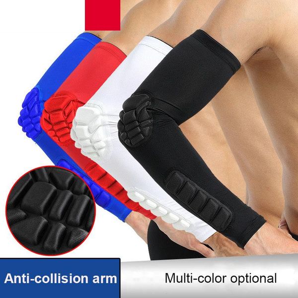 

elbow & knee pads 1pcs arm brace protector sport safety crashproof basketball shooting support compression sleeve, Black;gray