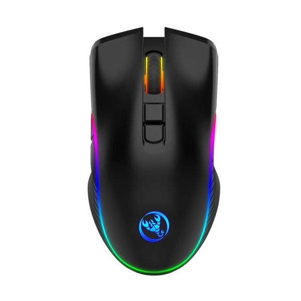 

2.4g wireless mouse type-c rechargeable interface seven-button gaming rgb glow traffic light