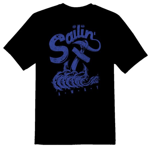 

sailing away tee shirt black or white, White;black