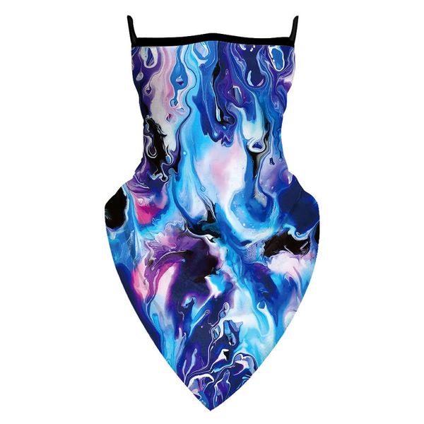 

colorful pattern printed magic scarf 5 pieces per package comfortable fashion riding sunscreen seamless wweat absorption high elasticity, Blue;gray