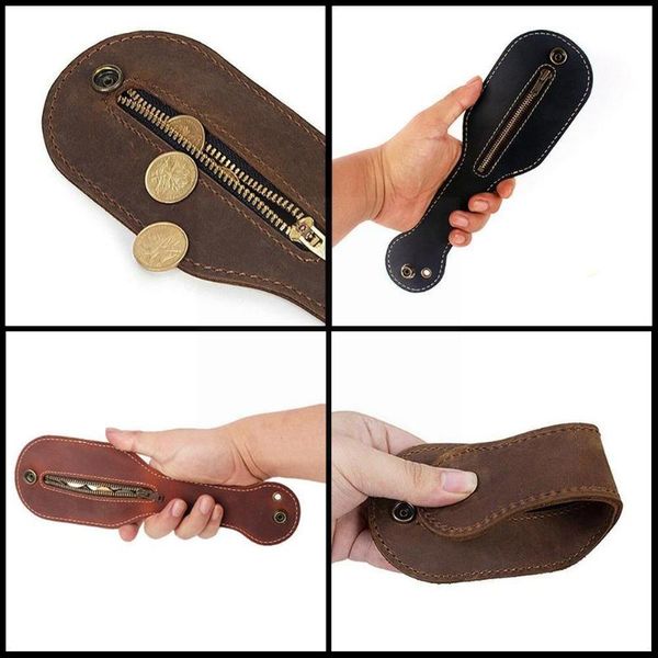 

wallets men leather coin purse outdoor utility multi-tool wallet i1e1, Red;black