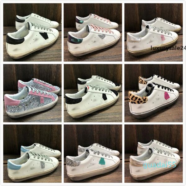 

fashion-star sneakers designer casual shoes classic do-old dirty double height bottom trainers women man golden luxury, Black