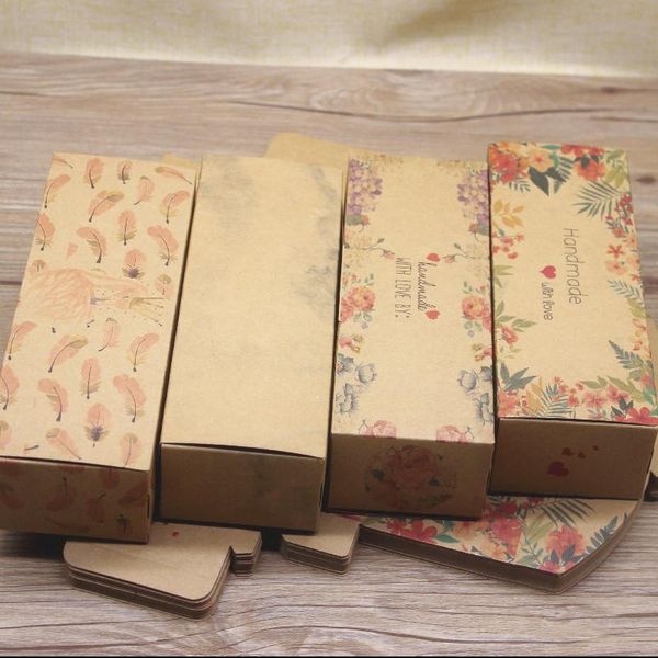 

gift wrap 10pcs9x7x5cm marble brown diy paper box flowers white kraft handmade soap jewelry packaging wedding favor