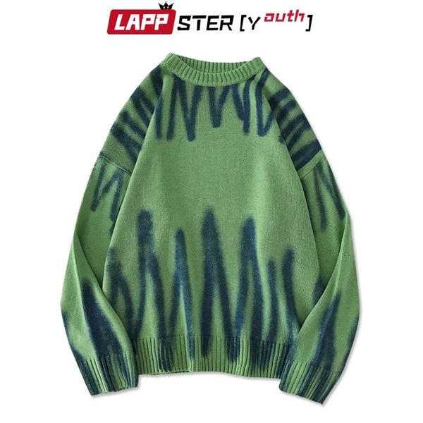 

men korean fashions sweaters pullovers mens streetwear oversized knitted sweater fall oversize 210420, White;black