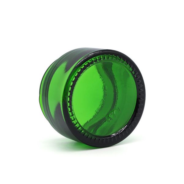 2022 Новые зеленые стеклянные банку косметические бальзама для губ Бальзам для бальзама для бальзаи для пробирки с круглым стеклом.