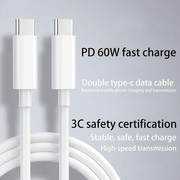 

pd data cable usb c to type-c cables for xiaomi redmi quick charge 4.0 60w fast charger