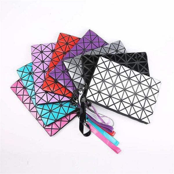

fashion comestic bang for women with grometric bright pvc makeup bag storage lady make up travel handbag cosmetic bags & cases