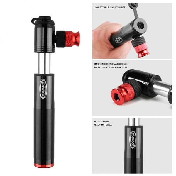 

bike pumps cxwxc mini bicycle pump aluminum alloy cycling hand air tire inflator mtb mountain road high-pressure