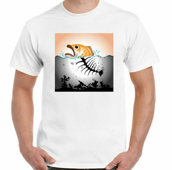 

environmental mens t-shirt political plastic ocean fish global warming, White;black
