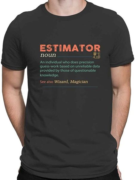 

estimator definition t-shirt, White;black