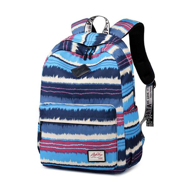 

backpack fashion canvas striped cute teen girls backpacks teenage college bags school bookbags shoulder bag daypack