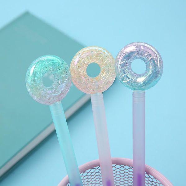 

gel pens 1 piece lytwtw's stationery cute crystal donut lovely candy text marker student school supply change 7 colors draw