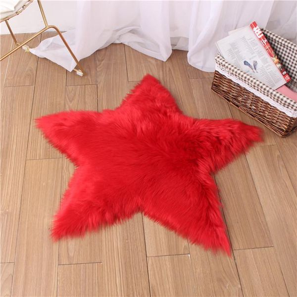 

modern style five-pointed star floor mat sitting room bedroom children carpet decorative cushion plush carpets