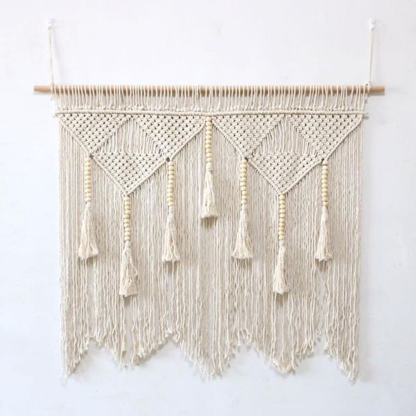 

tapestries macrame wall hanging handwoven bohemian cotton rope boho tapestry home decor