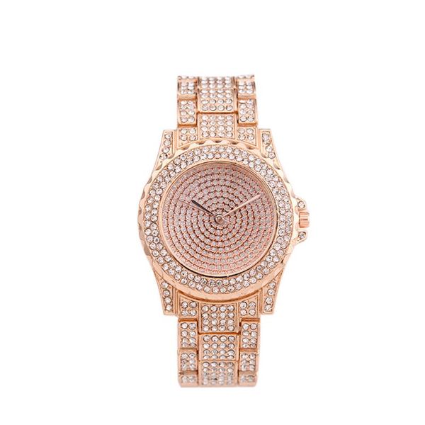 

wristwatches round birthday girls accurate gift fashion luxury classic office crystal rhinestone women watch quartz movement bracelet, Slivery;brown