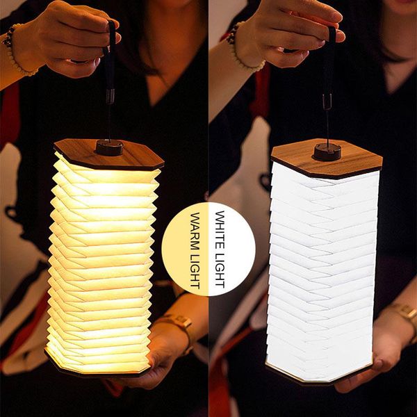 

book lights creative folding night light portable usb rechargeable organ reading lamp for home bedroom decoration ts2 indoor lighting