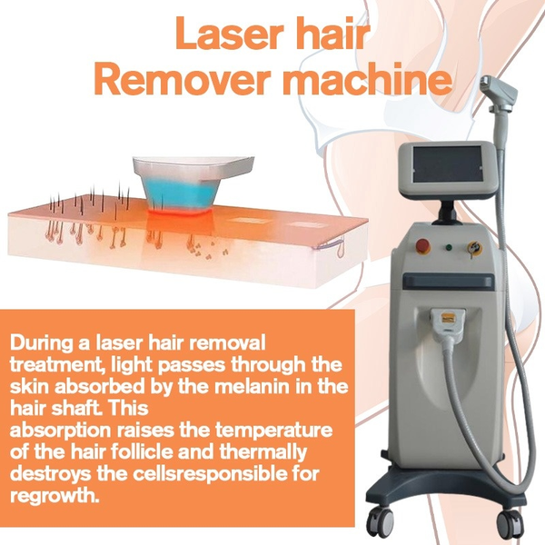 

laser diode hair remove treatment 808nm 808 hair removal machine remover, Black