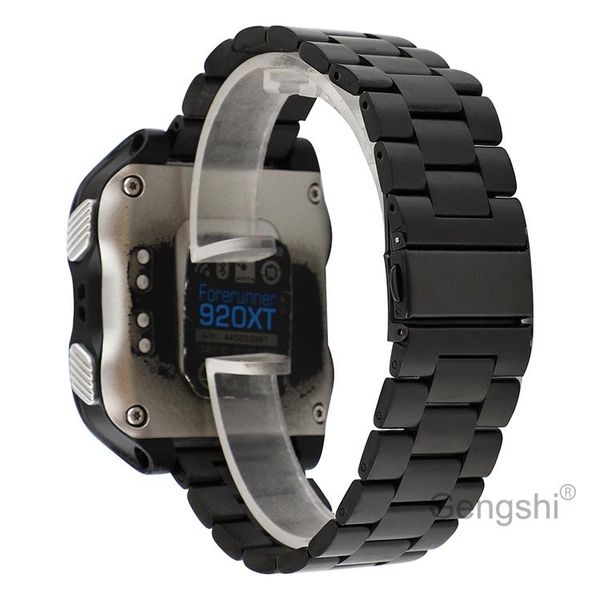 

watch bands gengshi stainless steel band for garmin forerunner 920xt, Black;brown