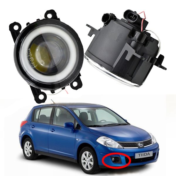 

for nissan tiida latio style 2007- 2011 fog light daytime running lights led angel eye styling pair