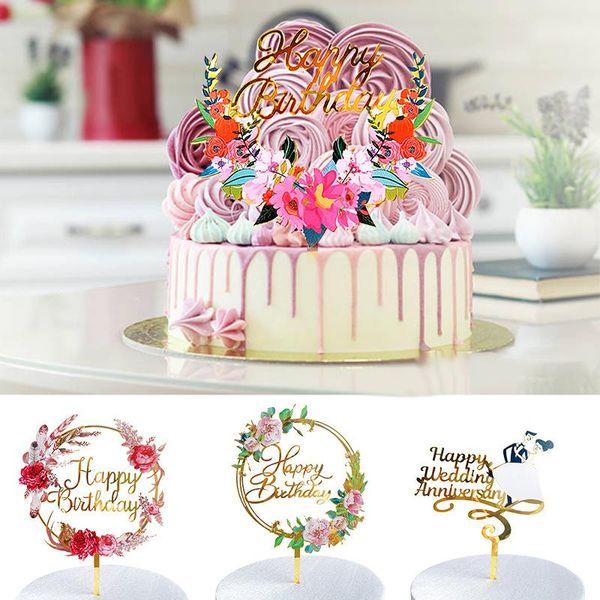 

other festive & party supplies happy birthday cake er colored heart acrylic for kids decorations baby shower