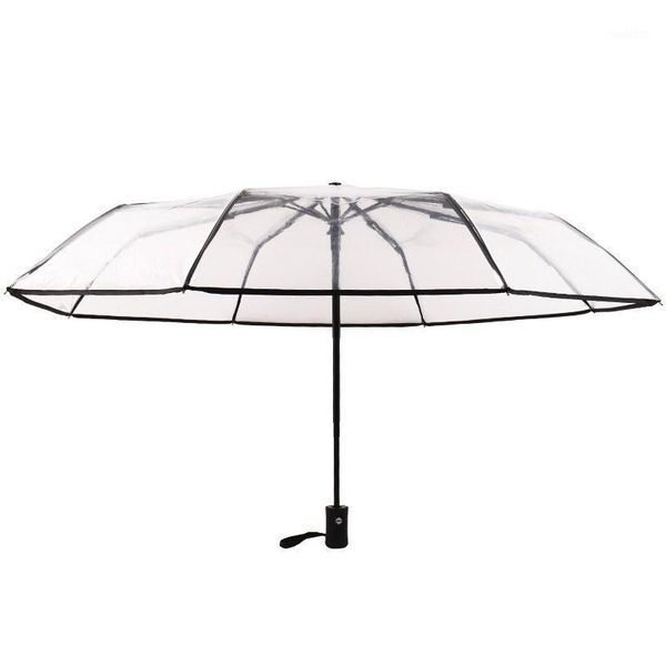 

umbrellas transparent automatic umbrella for children rainy windproof three women 93 cm sunny and folding diameter1