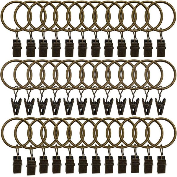 

other home decor 36 pack rings curtain clips strong metal decorative drapery window ring with clip rustproof vintage 1.26 inch interior d
