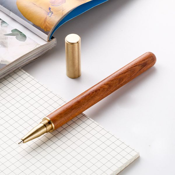 

wood brass gel pens for gifts present office school writing supplies