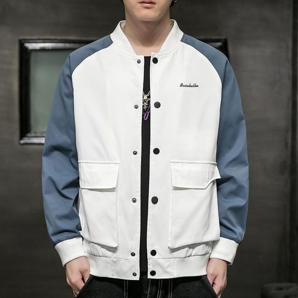 

men's jackets baseball jacket loose cardigan coat goth fashion letter sleeve embroidery single breasted casual bomber streetwear windbr, Black;brown