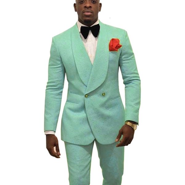 

men's suits & blazers fashion costume homme colorful pattern suit groomsmen white groom tuxedos wedding 2 pieces x6mm, White;black